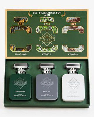 Perfumer's Club"Best Fragrance for Men" Gift Set of 3(Into The Wild + Wild Child + Wanderer) Upto 24 hrs lasting (Eau De Parfum), 150 ml, Best Gift for Men