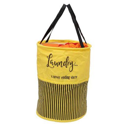 Perpetual Laundry Basket For Clothes - 45 Liter Waterproof Non Woven Cloth Bag For Storage Clothes, Flodable Laundry Basket Bag With Handle