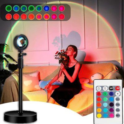 PESCA Sunset Lamp Projection, Romantic 16 Colors Changing Night Light with Remote 