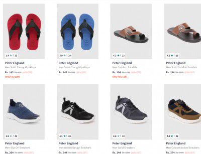 Peter England Footwear Upto 90% Off