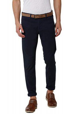 Peter England Mens Slim Fit Casual Trousers