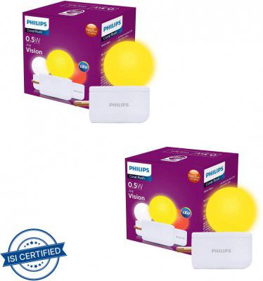 PHILIPS 0.5 W Decorative Plug & Play Night Bulb (Yellow, Pack of 2)