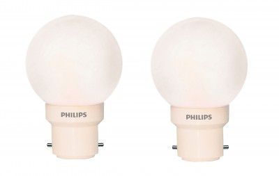 PHILIPS 0.5W B22D Led Bulb (White, Deco Mini) - Pack of 2