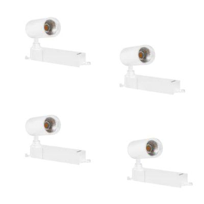 PHILIPS 10-watt Ceiling Spot White Track Light | Indoor Ceiling Focus Light with Flexible Rotatable Head for Kitchen, Living Room & Display Shops | Warm White, Pack of 4