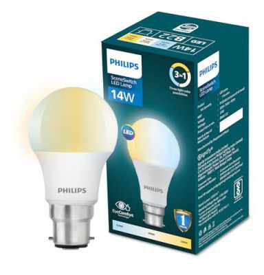 PHILIPS 14-Watt LED Bulb | 3 Colours in 1 LED Bulb | Colour : Tunable White, Pack of 1