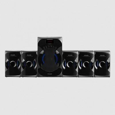 PHILIPS 45W Multimedia Speaker (Surround Sound, 5.1 Channel, Black)