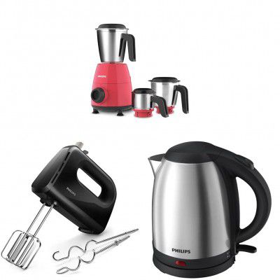 PHILIPS 500W Mixer Grinder&Philips 300W Lightweight Hand Mixer 