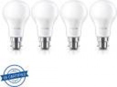 PHILIPS 9 W Standard B22 CFL Bulb  (White, Pack of 4)