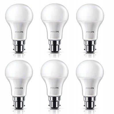 Philips 9-Watts B22 LED Warm White LED Bulb, Pack of 6, (Ace Saver)