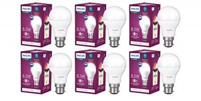 PHILIPS Ace Saver 8.5W B22 LED Bulb Crystal White Pack of 6