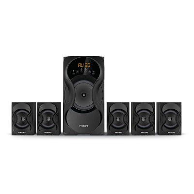 Philips Audio SPA5162B 60W 5.1 Channel USB Wired Speaker Systems