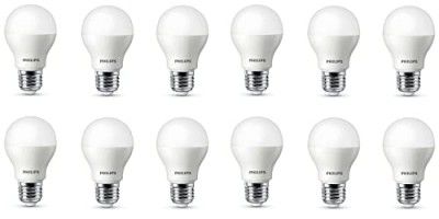 PHILIPS Base E27 7-Watt LED Bulb (Crystal White) - Pack of 12