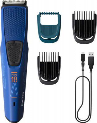 PHILIPS BT1233/28 Trimmer 30 min Runtime 4 Length Settings (Blue)