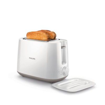 Philips Daily Collection HD2582/00 830-Watt 2-Slice Pop-up Toaster (White)