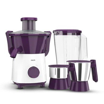 Philips HL7568/01 500W Juicer Mixer Grinder with 3 Jars and XL feeding tube