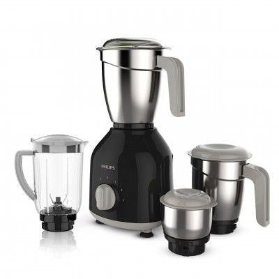 Philips HL7759/00 Mixer Grinder, 750W Turbo Motor, 4 Jars (Black), Quick cool ventilation for longer motor life