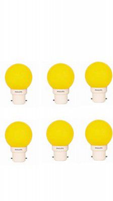 Philips Joy Vision Deco Mini 929000253444 0.5-Watt LED Bulb (Yellow, Pack of 6)