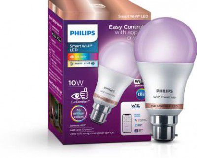 PHILIPS Smart Wi-Fi LED Bulb WiZ Connected B22 10-Watt Smart Bulb