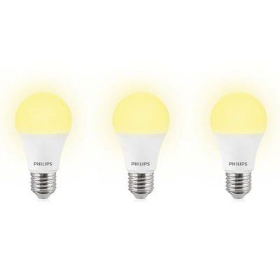 Philips Stellar-Bright 12-Watt E27 Base LED Bulb (Golden Yellow) - Pack of 3