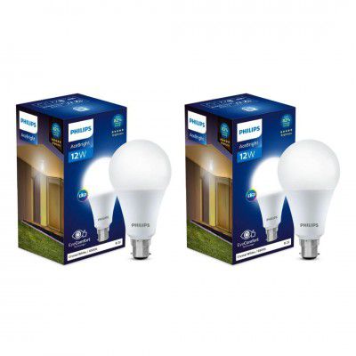 Philips StellarBright 12-Watt LED Bulb B22 Base (Crystal White, Pack of 2)