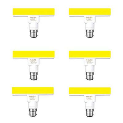 Philips T-Bulb Rangoli B22 5-Watt LED Bulb (Pack of 6, Yellow)