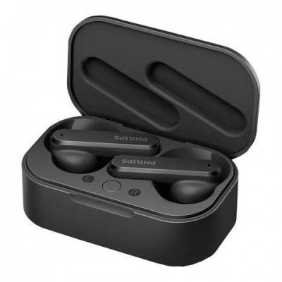 PHILIPS TAT4506BK/00 TWS Earbuds with Active Noise Cancellation (IPX4 Water Resistant, 24 Hours Playback, Black)