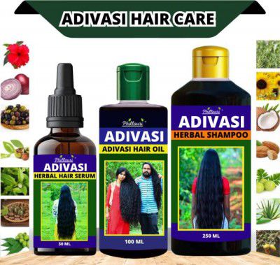 Phillauri Adivasi Ayurvedic Jadibuti ( Hair Oil + Shampoo + Hair serum) Combo  (3 Items in the set)