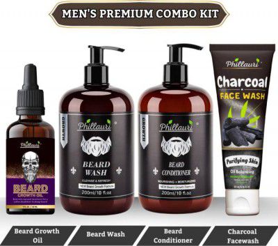 Phillauri Beard Care Combo Kit All in One Kit (4 Items in the set)