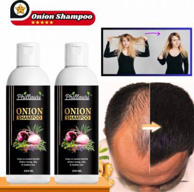 Phillauri Onion Shampoo for Hair Growth and Hair Fall Control (400 ml)