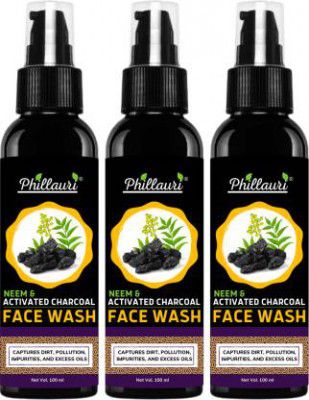 Phillauri Removes Excess Oil & Dirt | Gives Glowing Skin | Charcoal Men & Women All Skin Types Face Wash  (300 ml)