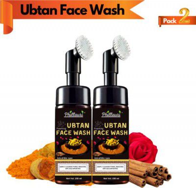 Phillauri Ubtan Foaming with Built-in Face Brush, No Paraben & Sulphate Face Wash (300 ml)