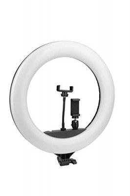 PHOTRON Professional 45.72 cm (18 Inch) LED Ring Light with Mobile Holder PH18RL | LED: SMD 480Pcs | 1 Fixed Mobile Holder and 1 Flexible Mobile Holder | Ball Head