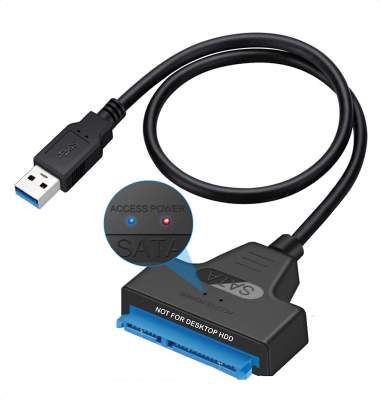 PiBOX India - USB 3.0 to 2.5" SATA III Hard Drive Adapter 0.5 M Long Cable w/UASP - SATA to USB 3.0 Converter for SSD/HDD -ASM1153e Chipset