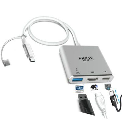 PiBOX India USB C to HDMI Adapter HDCP SUPPORT Aluminium Type C USB hub 