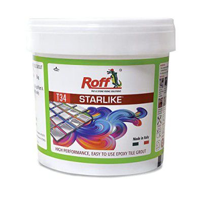 Pidilite ROFF STARLIKE [5 KG PASTEL BROWN] 2 component | High performance epoxy grout with patented quartz technology