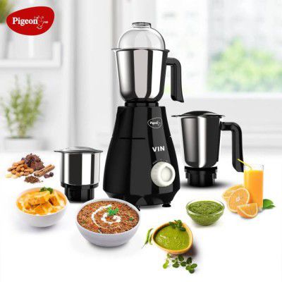 Pigeon 14914 VIN 750 W Mixer Grinder (3 Jars, Black)