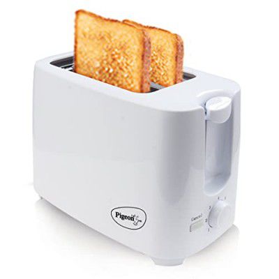 Pigeon 2 Slice Auto Pop up Toaster. A Smart Bread Toaster for Your Home (750 Watt) (White)