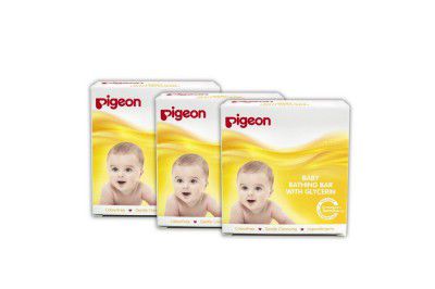 Pigeon Baby Soap with Glycerine, For New Born, Enriched with Jojoba, Chamomile and Olive Oil, Paraben Free, 75 gm, Pack of 3