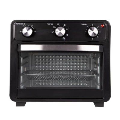 Pigeon by Stovekraft Air Fryer Oven 25L | 2-in-1 Appliance (OTG + Airfryer) | 1400 Watts | Air Fry, Bake, Broil, Toast, Defrost (Black) | Without Rotisserie