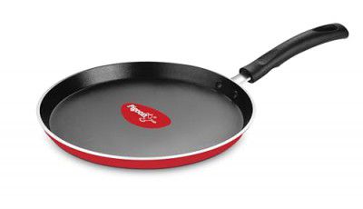 Pigeon by Stovekraft Basics Aluminium Non Stick, Non Induction Base Tawa, 28 Cm, Red