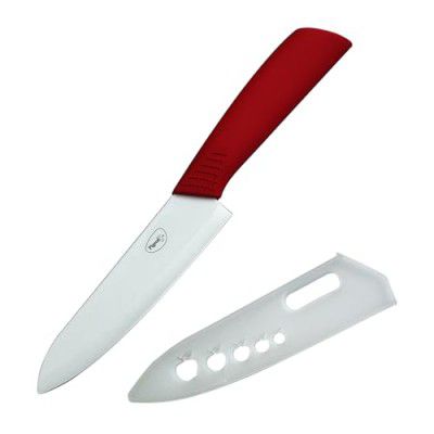 Pigeon by Stovekraft Edge Ceramic Knife 5 Inch (Red::White)