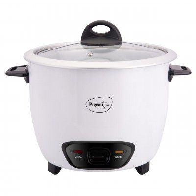 Pigeon by Stovekraft Joy Rice Cooker, 1 litres. A smart Rice Cooker for your own kitchen (White)