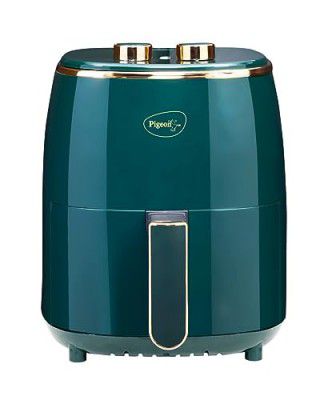 Pigeon Healthifry Manual Air Fryer, 1200 W with Non-Stick 4.2 L Basket - Green