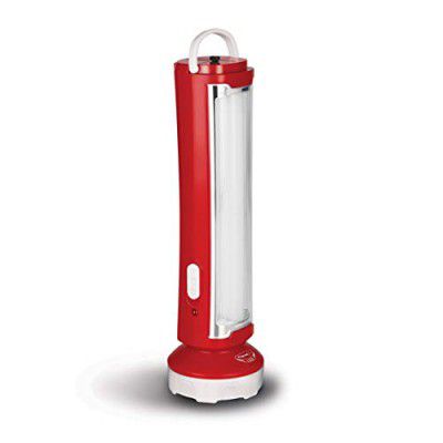 Pigeon Led Glow Emergency Lamp with Torch with 1600 mAh Battery and 5 Hours Back Up Time (Red, ABS, Pack of 1)