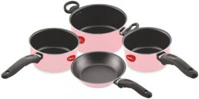 Pigeon Master Chef 4 Piece Non-Stick Coated Cookware Set  (Aluminium, 4 - Piece)