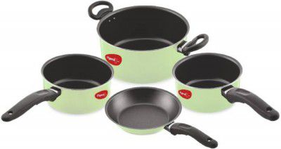 Pigeon Master Chef Non-Stick Coated Cookware Set (Aluminium, 4 - Piece)