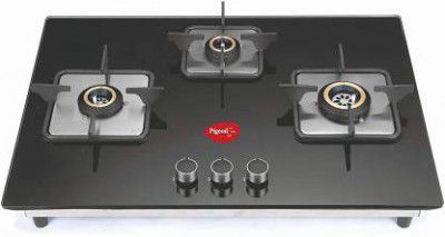 Pigeon Spark Plus 3 Burner Glass Stainless Steel Automatic Hob 