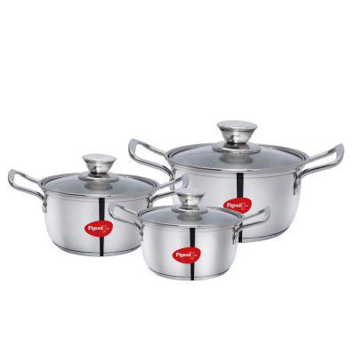 Pigeon Stainless Steel Casserole with Lid Cookware Set