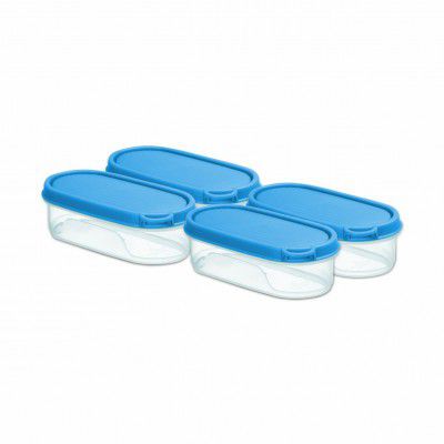 Pigeon StakBox 0.5 Litre (Set of 4) Storage for Kitchen - Blue