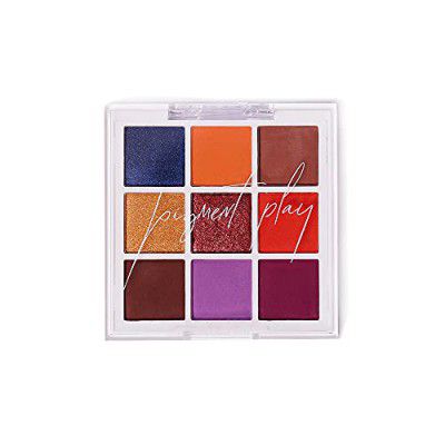 Pigment Play Playground Hero Shadow Palette 9 curated different shades,Matte,Pigmented shades,Shimmer Foils eyeshadow- Golden Lilac Fields, 9gms (Multi)